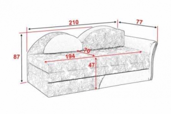 Софа Дива с 1 подлокотником фабрика Алис Мебель