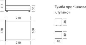 Кровать Лугано (без матраца) фабрика Альянс