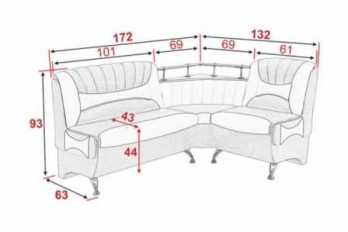 Кухонный угол Медиум никель фабрика Алис Мебель