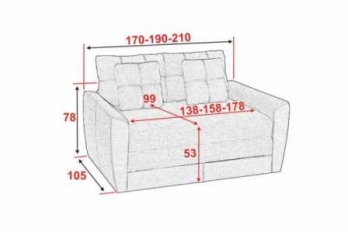 Софа Идея с 2 подлокотниками(170/190/210) фабрика Алис Мебель
