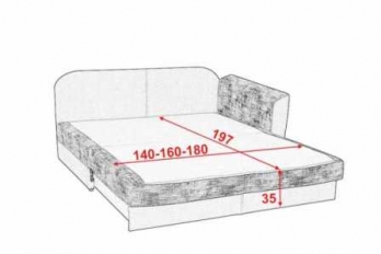 Софа Идея с 1 подлокотником(155/175/195) фабрика Алис Мебель